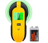 FOLAI Stud Finder Wall Scanner - 4 in 1 Stud Detector Detector Beam Finders Wall Detector Sensor Center Finding with LCD Display for Wood AC Wire Metal Studs Cable Joist Detection,Yellow-TH250