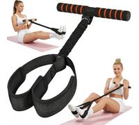 FOLAI Upgraded Multifunctional Resistance Band, Home Strength Training, Pilates, and Yoga Gear, Suitable for Men and Women’s Fitness Equipment Abs, Arms, and Legs Workouts (Black+Orange)