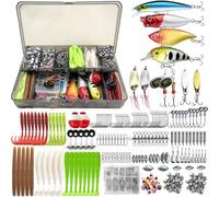 FOLANDO 354 PCS Fishing Tackle Kit with Lures, Hooks, Swivels, Weights & Bass Accessories for Freshwater/Saltwater Anglers