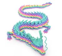 FOLANDO 3D Printed Dragon, 45cm Articulated Crystal Rainbow Dragon Figure, Home Office Desk Decor, Gift