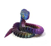 FOLANDO 3D Printed Snake, 45 cm 3D Snakes Figure Full Articulated 3D Printed Viper Animal Flexible Joints Home Decor Executive Desk Office Decor Crystal Dragon Gift