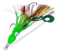 FOLANDO Luminous Octopus Jig 10.5g 1/0# Triple Hooks with Silicone Skirt - Slow Jigging for Sea Boat Fishing