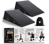 Folaps Squat Wedge Block for Heel Elevated Squat, Weightlifting Calf Stretcher Slant Board to Improve Mobility, Balance and Strength Performance