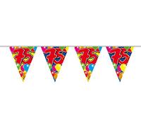 Folat 04551 75th Birthday Garland Balloons-10 m, Multi Colours