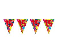 Folat - 15th Birthday Balloons Garland For Party Decoration - 10 meters - Multicolor