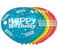 Folat 19300 Happy Birthday Balloons - 5 pieces, Multi Colors