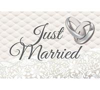 Folat 21370 Pack of 2 Just Married Car Window Clip Flags 45cm