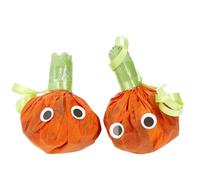 Folat 23900 Halloween DecorationStreamers Pumpkin-Happy Halloween-2 Pieces, Orange