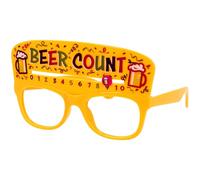 Folat 24085 Party Glasses - Beer Counter - Beer Count - Yellow - Party Glasses, Theme Party, Carnival, Beer Festival Glasses