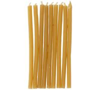 Folat 24310 Beeswax Candles 10 cm Pack of 24 Birthday Candles Drip Resistant Burns Longer Honey Fragrance