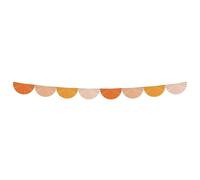 Folat 24331 Orange Yellow Peach Colour Paper Fan Garland Pretty Peachy 4 Metre Party Decorations for Festival, Carnival, Birthday Decoration