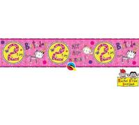 Folat 25019Q 2nd Birthday Banner Kittens-2.6 m, Pink