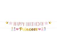 Folat 27488 Princess Birthday Decoration Pink - Letter Garland Set - Pretty Princess - 1.5 m - Princess Party