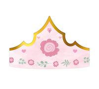 Folat 27497 Princess Birthday Decoration Pink - Crowns - Pretty Princess - Pack of 6 - Princess Crown for Princess Party