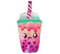 Folat 27701 Foil Balloon Kawaii Bubble Tea Birthday Foil Balloon - Shape - Bubble Tea - 38 x 76 cm Inflatable Decoration Birthday Party