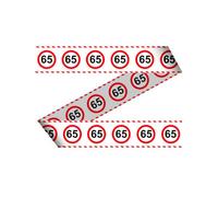 Folat 28465 65th Birthday Traffic Sign Barricade Tape, Multi Colors, Zahl 65
