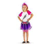 Folat - 3 Pieces Queen of the 80's Pop Costume For Girls - Size: L