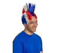Folat 32406 Wig Mohawk Red-White-Blue, Gentlemen, Multi Colors