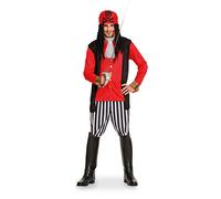 Folat - 5 Pieces Pirate Costume For Men - Size: M-L