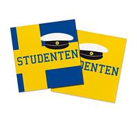Folat 61532 Student Party Napkins 33x33 cm-20 Pieces, Multi-Colored