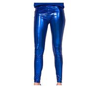 Folat 61719 Leggings Metallic Blue (Size L-XL)