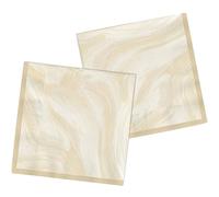 Folat 61914 Paper Party Tableware Marble Beige 33 x 33 cm Pack of 20 Disposable Tableware Napkins for Birthday Party, Baby Shower, Wedding, Bridal Shower, Medium