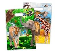 Folat 62004 Safari Party Gift Bags - 8 pieces, Multi Colours