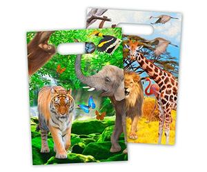 Folat 62004 Safari Party Gift Bags - 8 pieces, Multi Colours