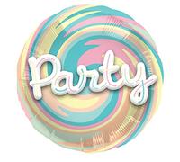 Folat 62841 Foil Balloon 3D Party 56 cm, Multi-Colour, 56 cm