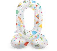 Folat 63960 Luftballon Geburtstag Stehender Ziffer 0 Joyful Party We (US IMPORT)