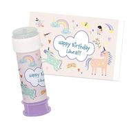 Folat 68355 Soap Bubbles Stickers Unicorns & Rainbows Pack of 6 Multi-Coloured