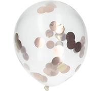 Folat - Balloons with Rose Gold Confetti - 30 cm - 4 pieces