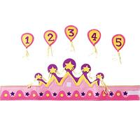 Folat - Birthday Crown Girl Age 1-5 Years - Multi Colors