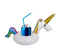 Folat - Inflatable Floating Unicorn Cup Holder - White - 18 x 37 cm