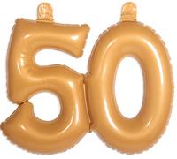 Folat - Inflatable Number 50 - Gold - 45x35 cm