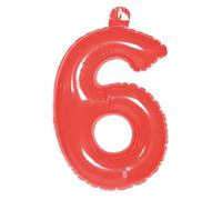 Folat - Inflatable Number 6 - gold - 36 cm