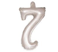 Folat - Inflatable Number 7 - Silver - 36 cm
