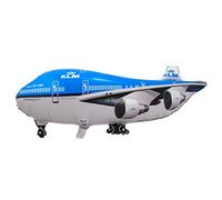Folat - KLM Plane Foil Balloon - 95 x 45 cm - Blue
