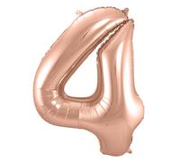 Folat - Number 4 Foil Balloon - Rose Gold - 86 cm