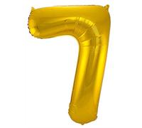 Folat - Number 7 Shaped Foil Balloon - 86 cm - Gold