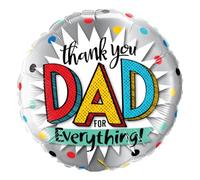 Burton & Burton 18" Thank You Dad for Everything Balloon, Multicolor