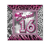 Folat - Sweet 16 Napkins - Pink - 25x25 cm - 20 pieces