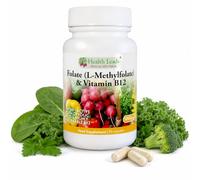 Folate & B12 | L-Methylfolate + Methylcobalamin 500mcg | Health Leads | 90 Vegan Capsules | Active B9 + B12 Complex | MTHFR Support | No Magnesium Stearate | Made in Wales |
