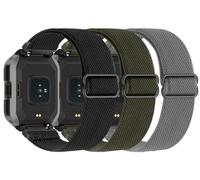 Folavii 3 Pack Elastic Band Compatible with Kospet Tank M1 Pro/AMAZTIM C20 1.71" Military Sports Smart Watch/Slothcloud Smart Watches/C20 Military Smart Watch, Adjustable Stretchy Nylon Straps for Men
