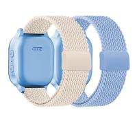 Folavii Magnetic Braided Band Compatible with Cosmo JrTrack 4/3/2 SE/2/JrTrack & Gizmo Adventrue 3 3 2 1/Gabb 3e 3 2 1/SyncUP Watch 2 1, 2 Pack Soft Breathable Strap Easy Buckle for Small Wrist