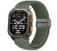 Folavii Magnetic Braided Compatible with Kospet Tank M3 Ultra/M3/M2/T3 Ultra/T3/T2 Bands, 22mm Nylon Stretchy Sport Strap Wristband Replacement for Amaztim M3/M2/T2 Military Watch Men Women