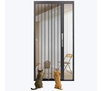 Folble Mesh Door for Caogs No Drill Sliding Interior Door Custom Fit Door with Hardware (58x80in 147.5x203cm)