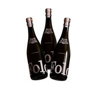 Folc English Sparkling Rosé Wine, Elegant, Complex & Refined, Fresh Strawberry & Rose Petal Flavours, Traditional Method, Crafted in Kent, 750ml, Celebrations & Special Occasions (3 Bottle)