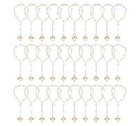 Folceretsc 30 PCS Baptism Rosary Acrylic Rosary Beads Mini Rosaries Angel for The First Communion Baptism Favors