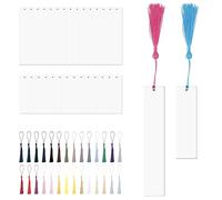 Folceretsc 30Pcs Sublimation Blank Bookmarks, Sublimation Blank Products DIY Bookmark Craft Projects Sublimation Double Sublimation